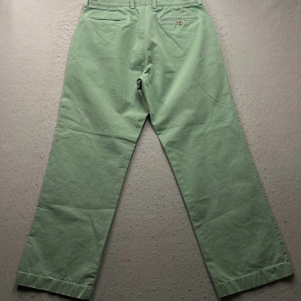 Vintage J.Crew Broken-In Chino Pants Mens 34x30 Sage Green Regular Fit Cotton